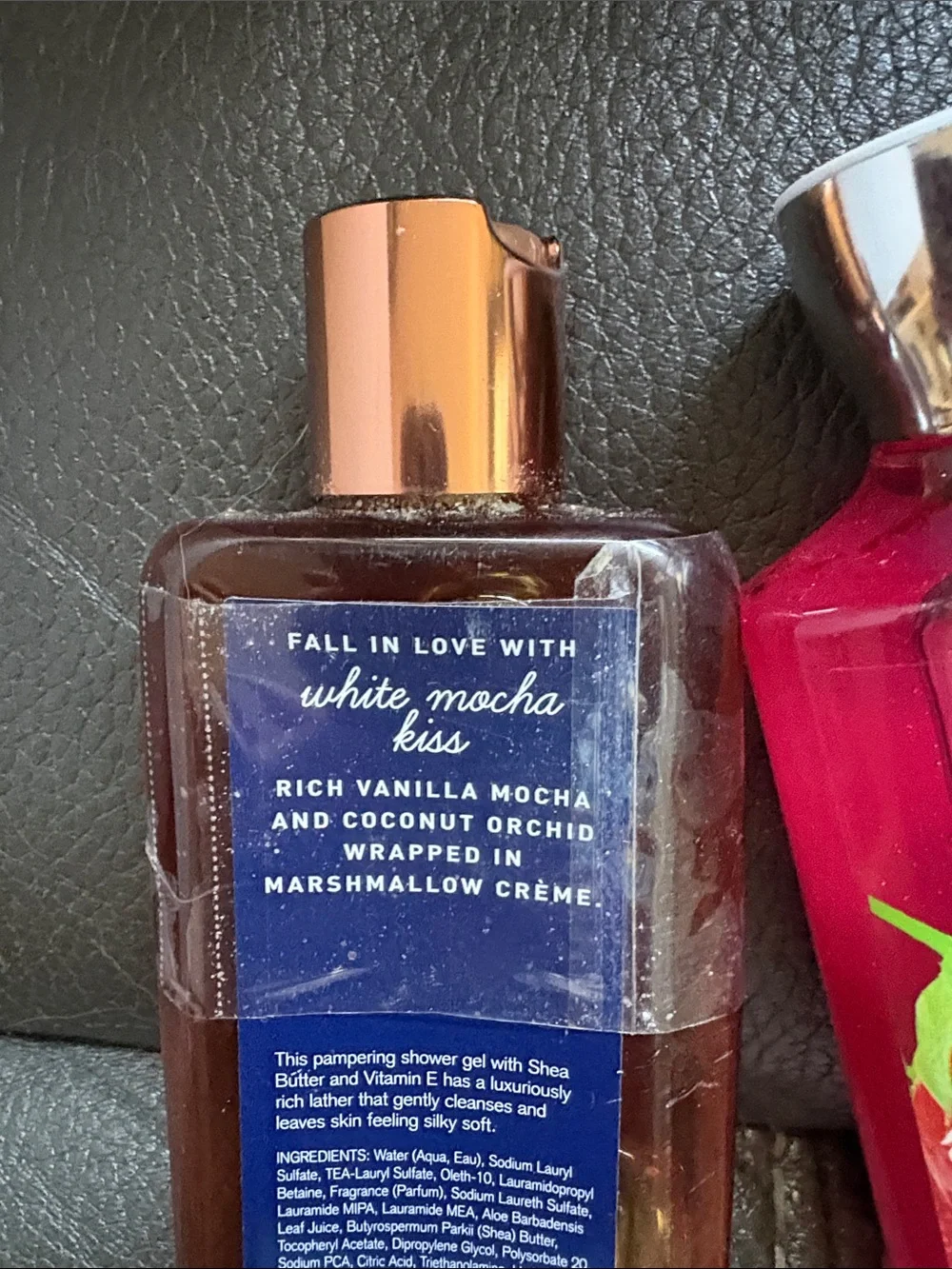 Bath and body works set in white mocha kiss and bourbon strawberry and vanilla